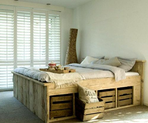tempat tidur kayu peti kemas