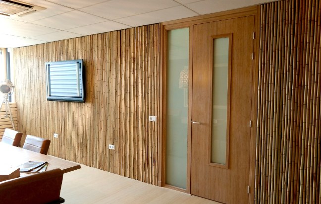 panel dinding bambu